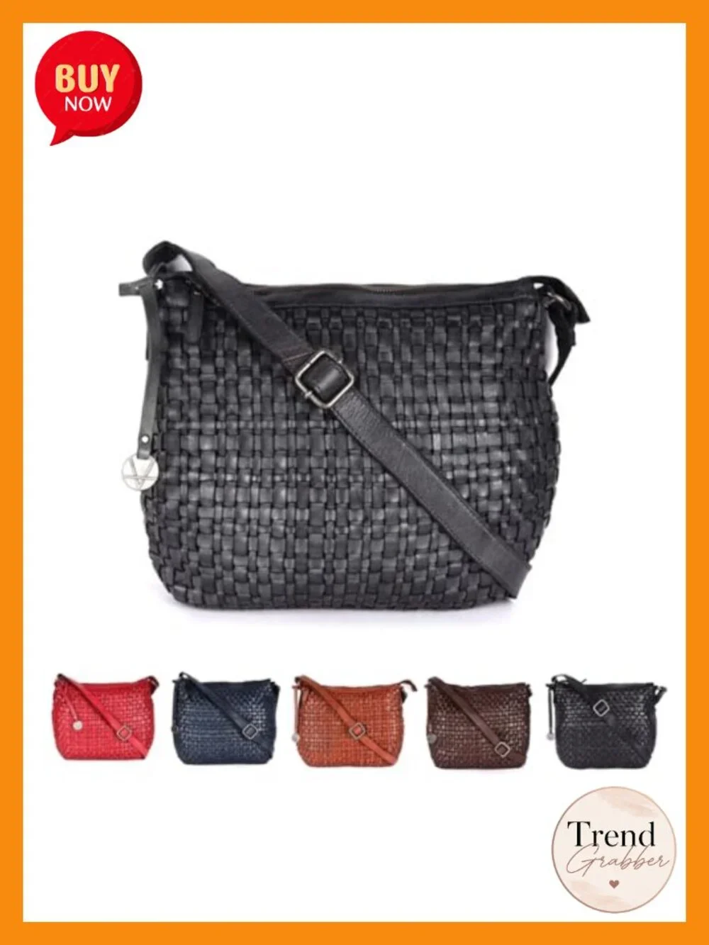 Genuine Leather Crossbody Sling Bag Purse for Women Adjustable Strap Handbag
